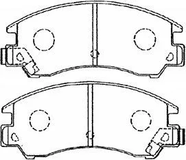 Комплект спирачно феродо, дискови спирачки AISIN